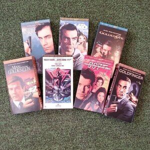 7 James Bond VHS Movies
